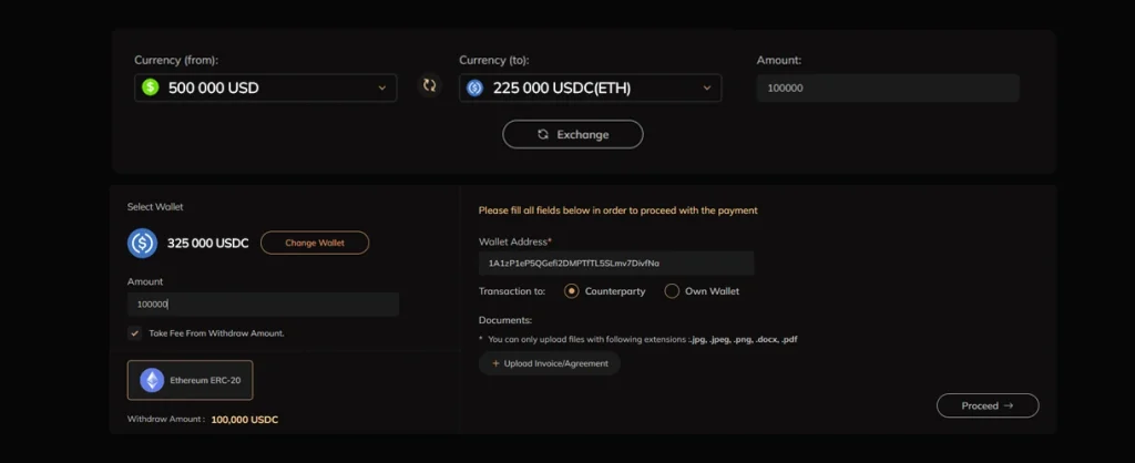 Fiat to Crypto Exchange Pipeline